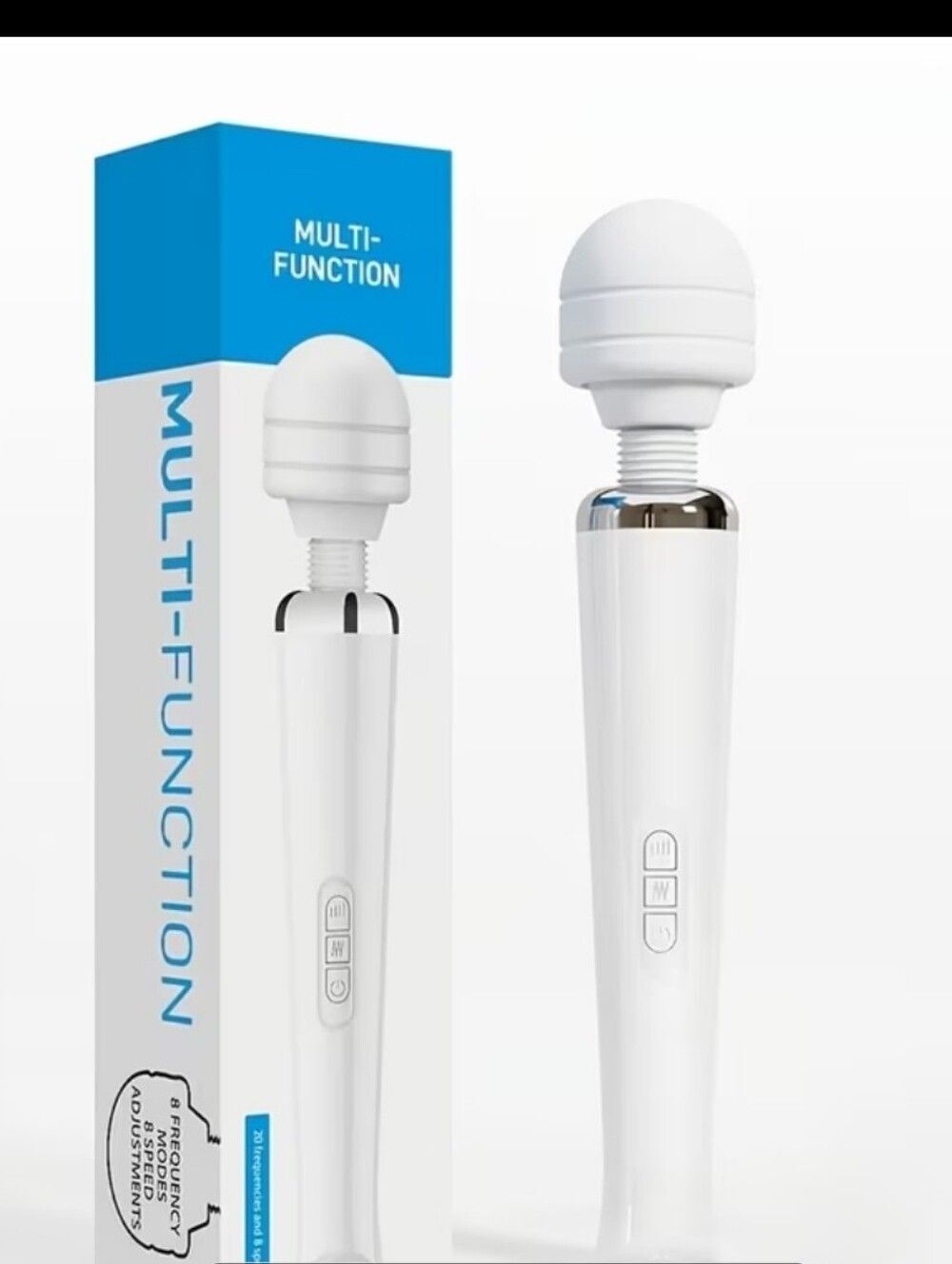 White Handheld Large Massager Wand #9
